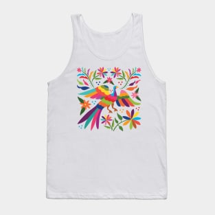 Mexican Otomí Flying Bird Composition / Colorful & happy art by Akbaly Tank Top